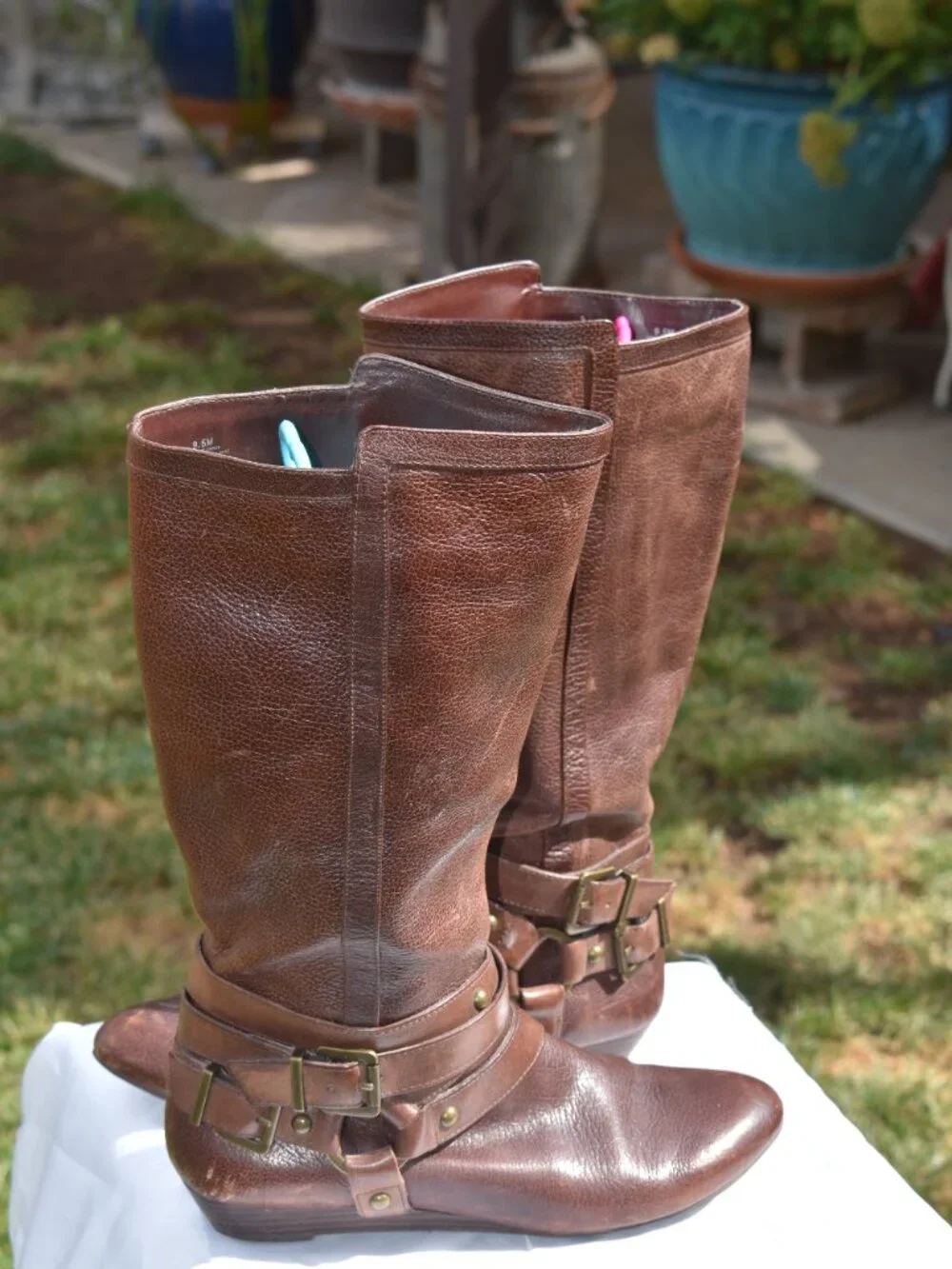 Giani Bini Brown Leather Boots